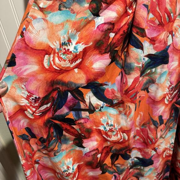 Soft Surroundings Le Jardin Floral Maxi Wrap Dress Plus Size 1X - Picture 4 of 8